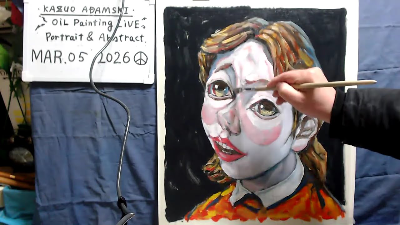 Oil painting  portrait day 3  op1648-3  [LIVE]--  