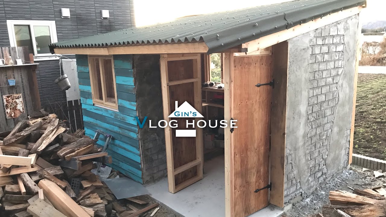 男の隠れ家DIY 2×4小屋作り方内装編(その3)｜ログハウスルーティン｜田舎暮らしのvlog
