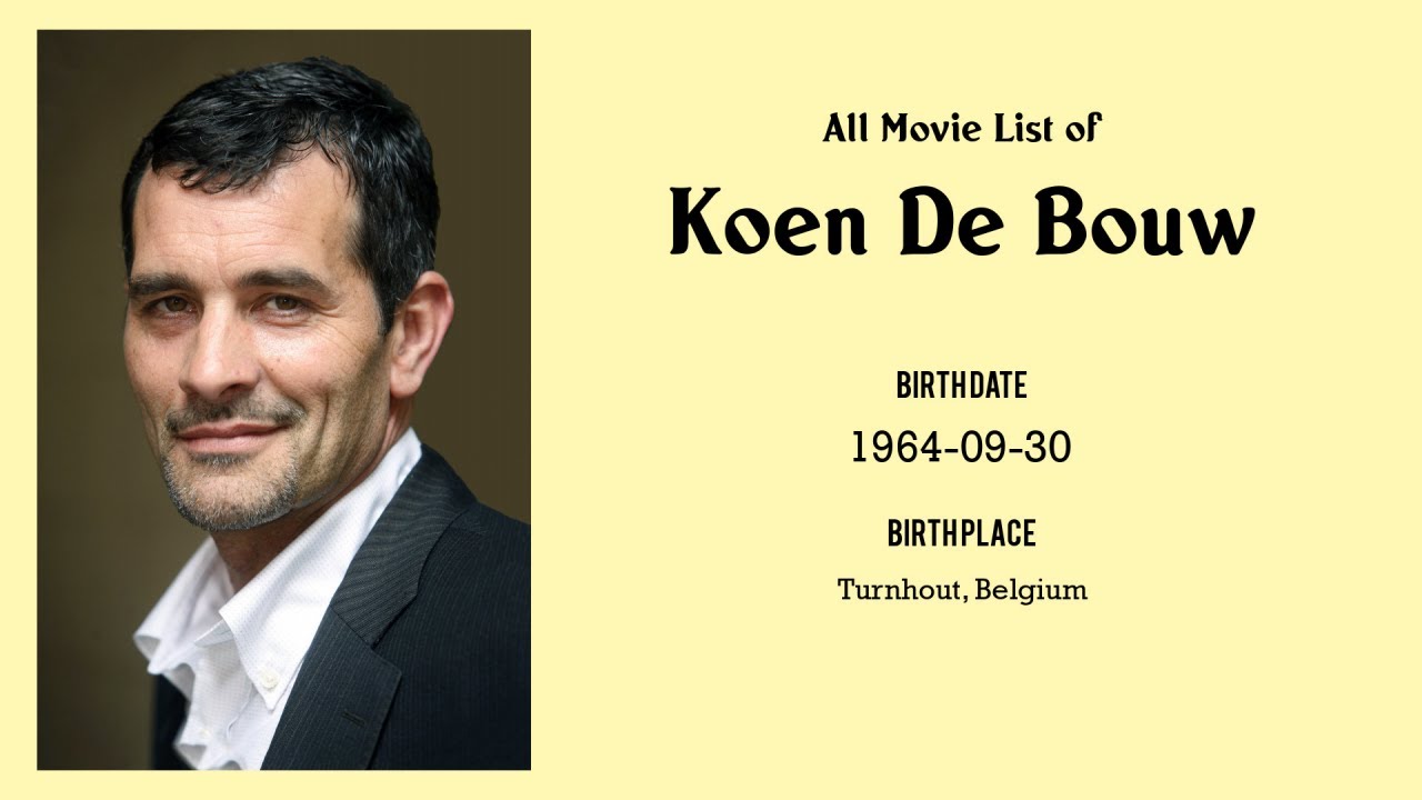 Koen De Bouw Movies list Koen De Bouw| Filmography of Koen De Bouw