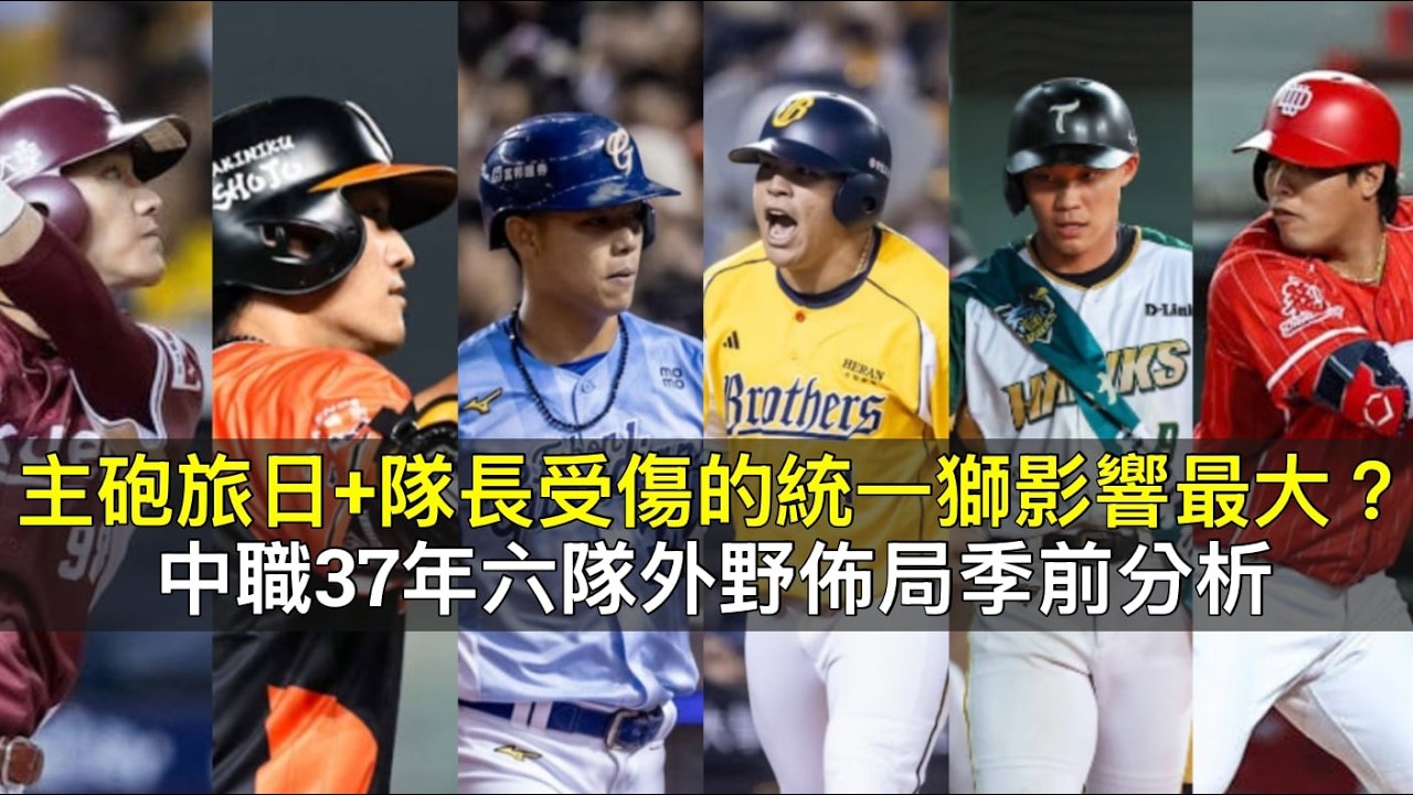 主砲旅日+隊長受傷的統一獅影響最大？中職37年六隊外野佈局季前分析