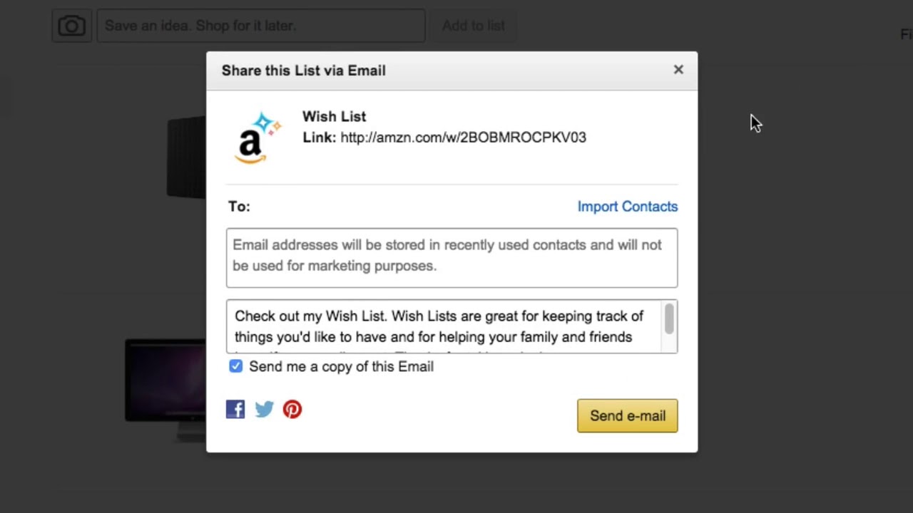How To Create Amazon Wish List   Amazon Tutorial