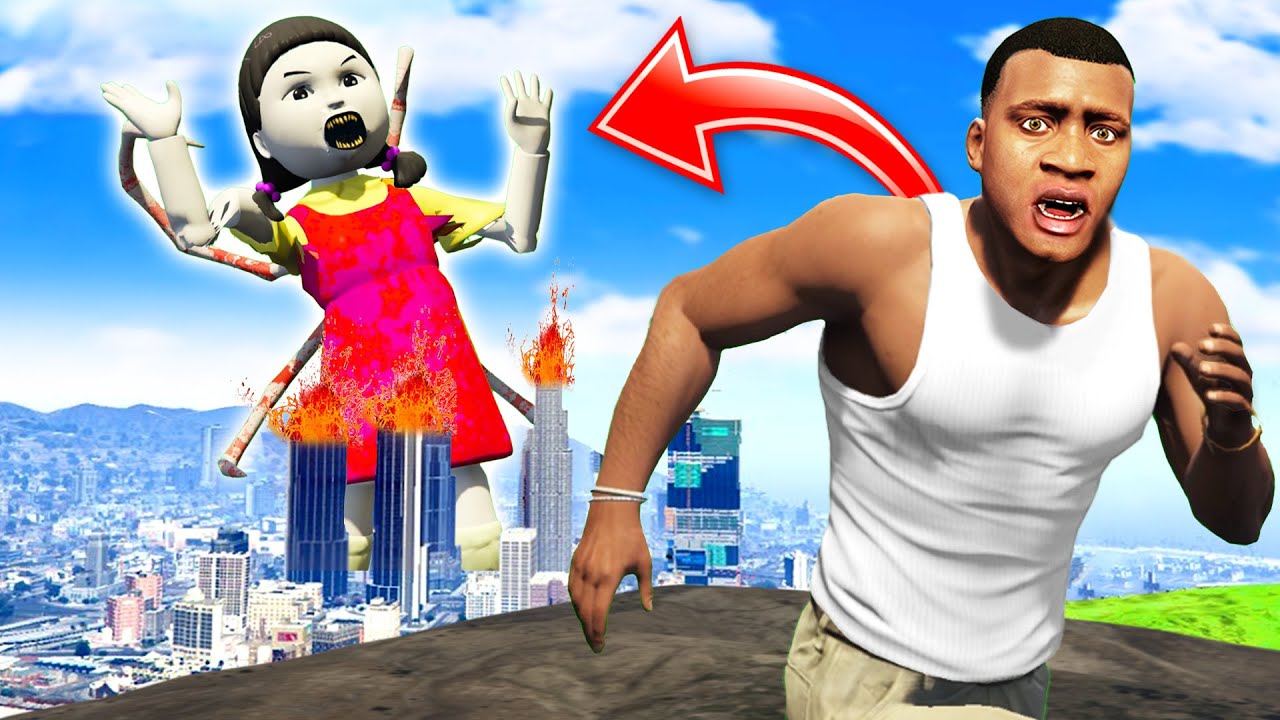 GTA 5 - Die SQUID GAME Puppe ZERSTÖRT Los Santos!