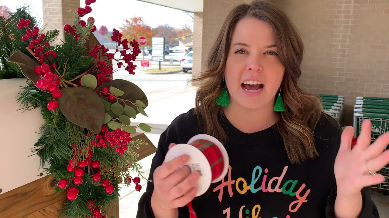 How to decorate your mailbox for Christmas with greenery, ribbon and berries with Anna