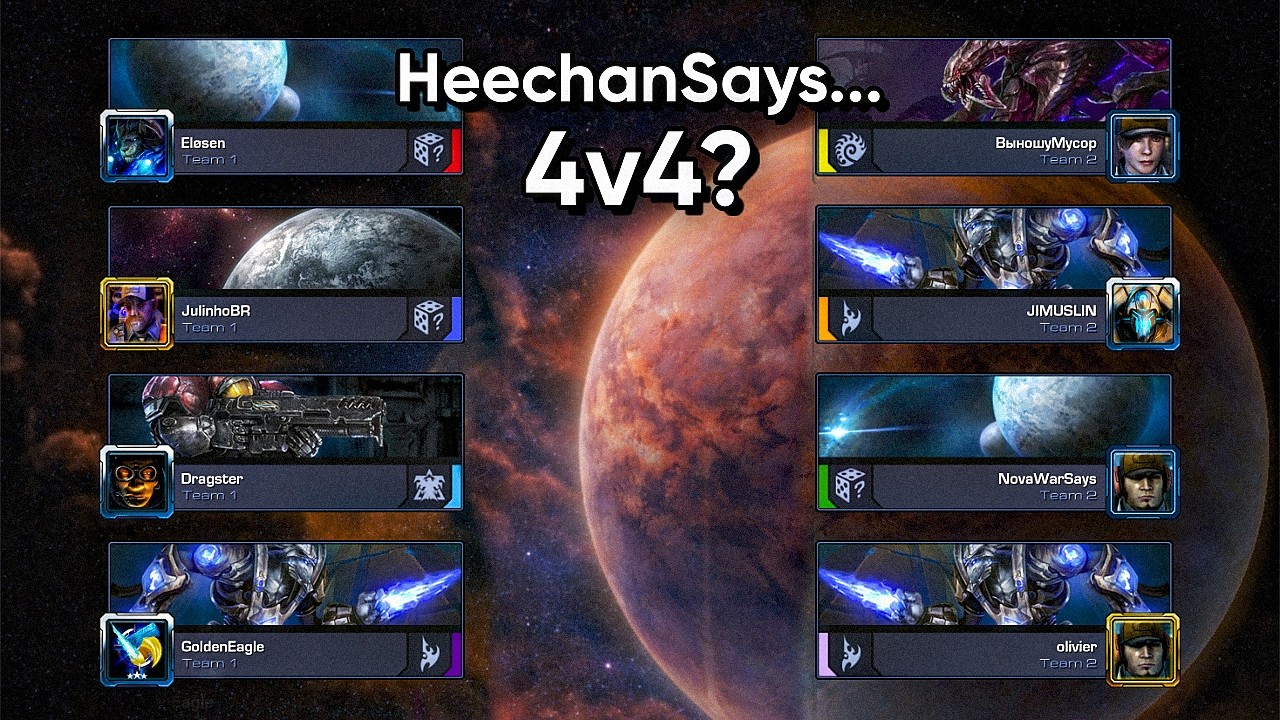 Heechan Says: 4v4?! - Starcraft 2 - LAGTV