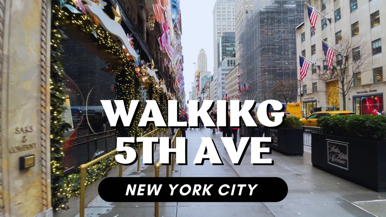 ASMR Walking Tour of 5th Avenue - New York City | December 2023