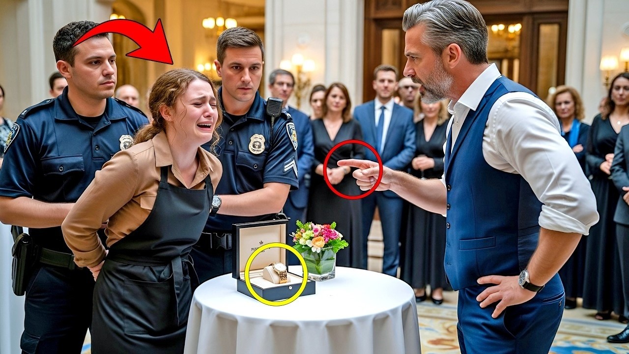 Ein reicher Milliardär beschuldigte die Kellnerin als Diebin – tiefe Stille, als sie „Papa“ sag