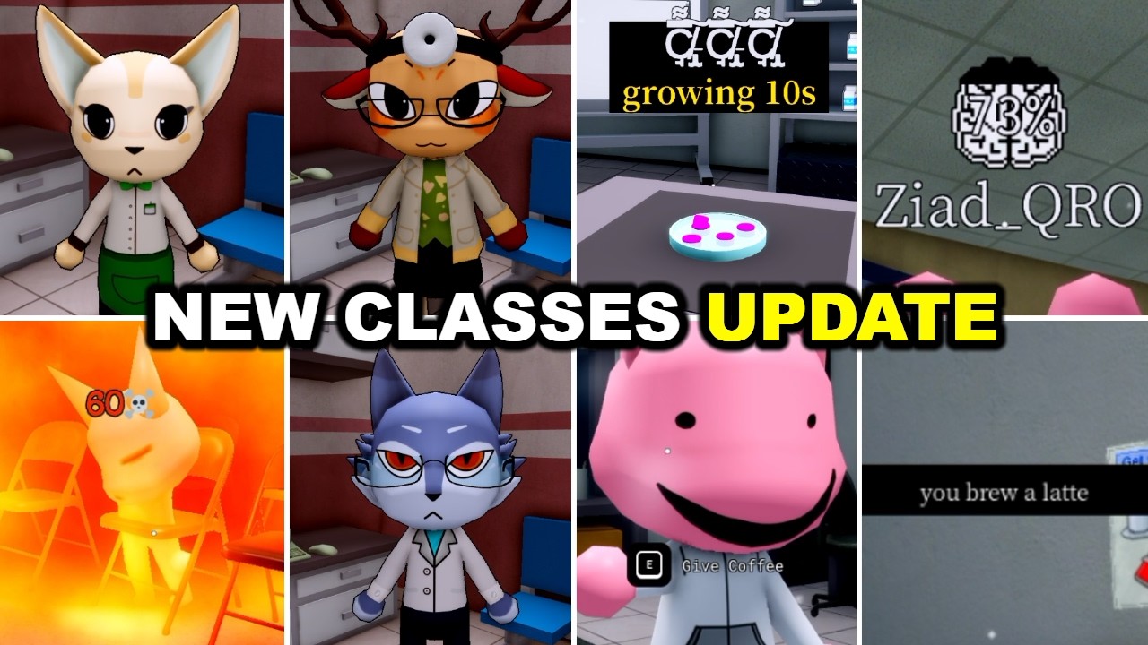 Animal Hospital - New Scientist and Barista Class Update + New Skins + 2x Coins Event [ROBLOX]