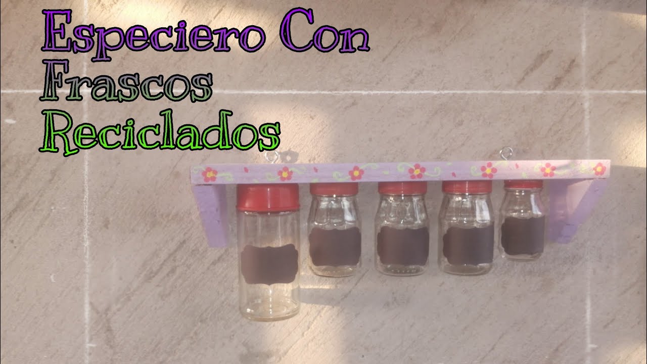 Especiero Con Frascos Reciclados