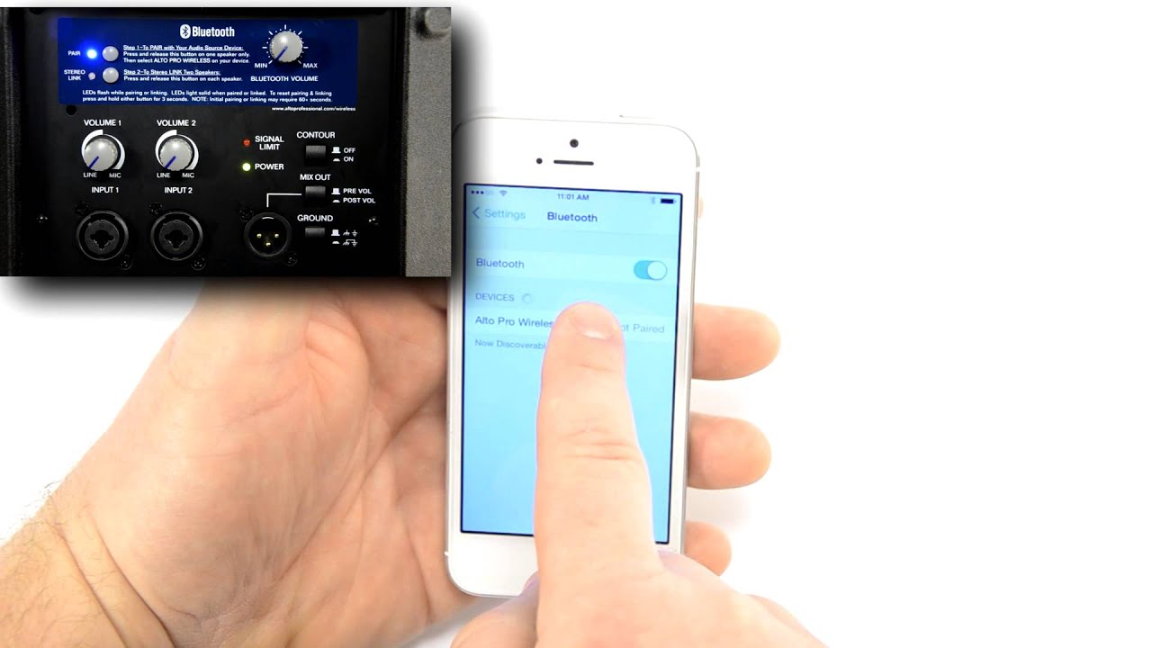 Alto Professional Truesonic Wireless Bluetooth Pairing Walkthrough