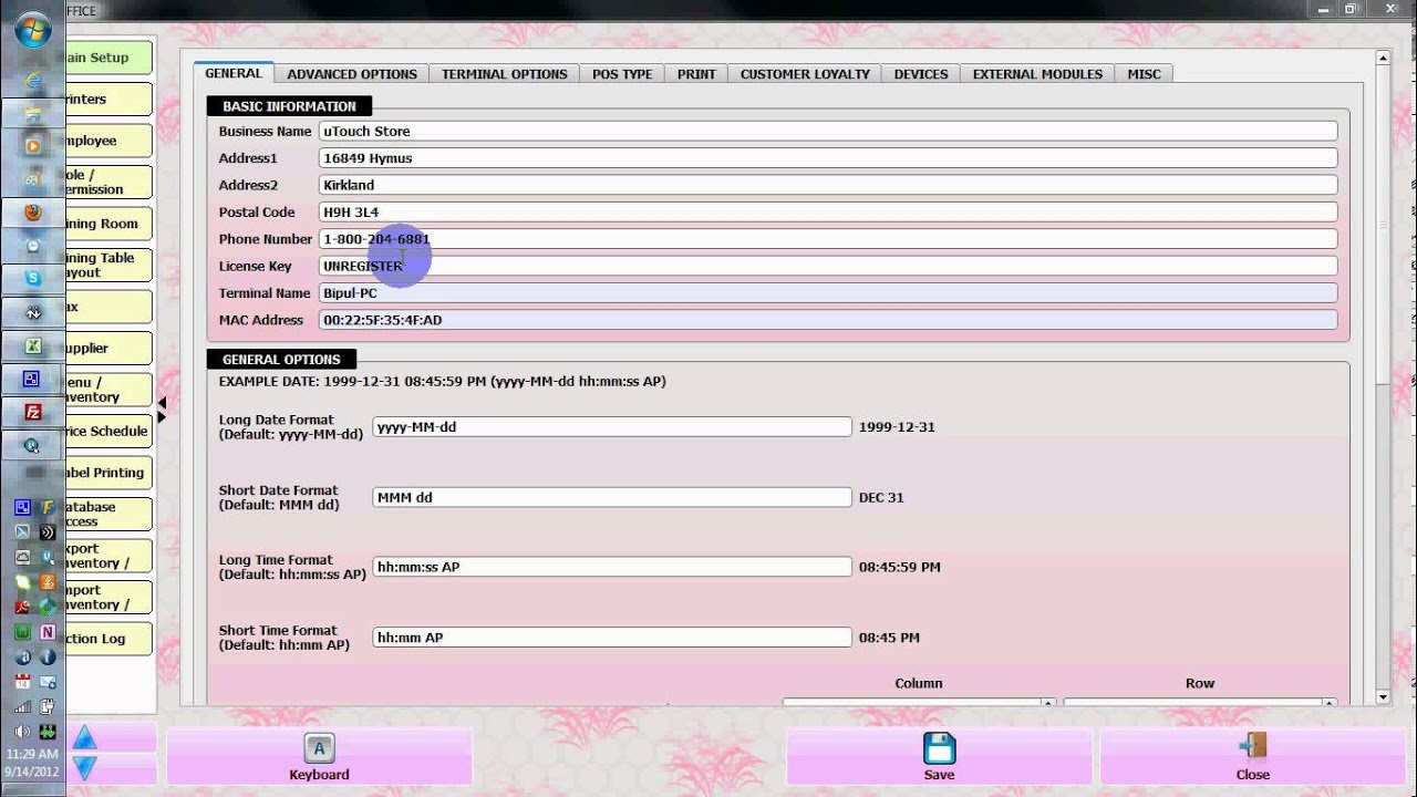 Registration and Activation of uTouchPOS point of sale POS