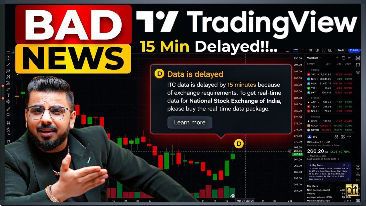 Bad News for Stock Market Traders & Investors | NSE 15 Min Delayed Data on Trading View Solution&hellip;