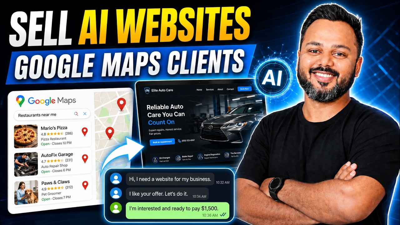 I Sold AI Website for Rs.7000 | Selling AI Websites | I Used Google Maps to Find Clients