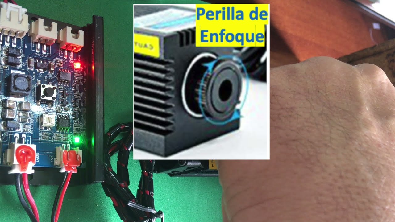 Laser Azul Purpura 500mW para Tallado CNC