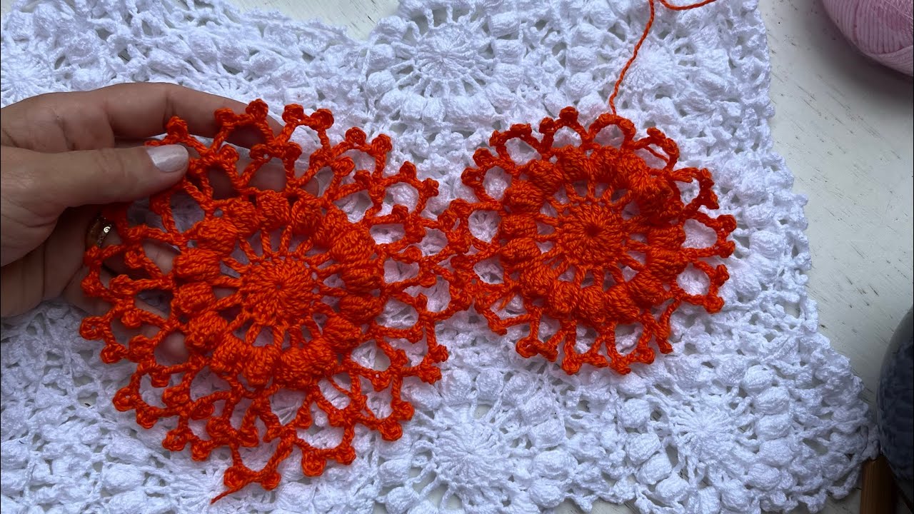 A flor de crochê mais linda, Blusa de crochê, flor ponto pico, Flor ponto pipoca.