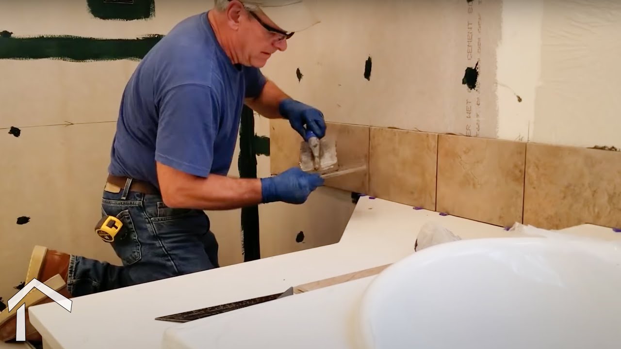 How to Lay Out and Set Tile for a Shower and Tub that are Connected