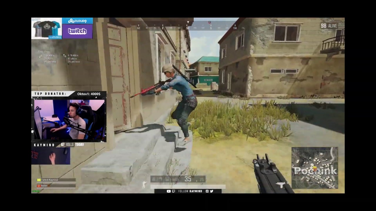 TOP 1 PUBG-Cloud 9 kaymind duo w/ hwinn vs squads - 31kills - erangel