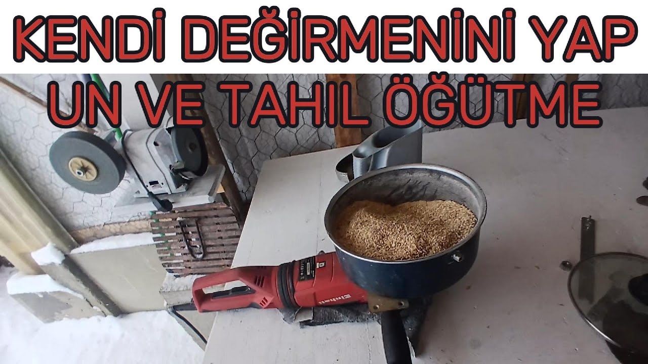 EV YAPIMI DEĞİRMEN ,TAHIL DEĞİRMENİ  YAPIMI,MISIR UNU ÖĞÜTME