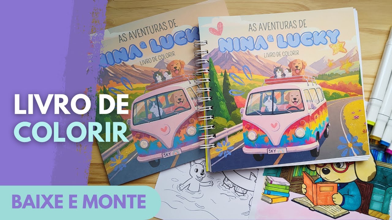 FAÇA SEU LIVRO DE COLORIR | BAIXE E MONTE