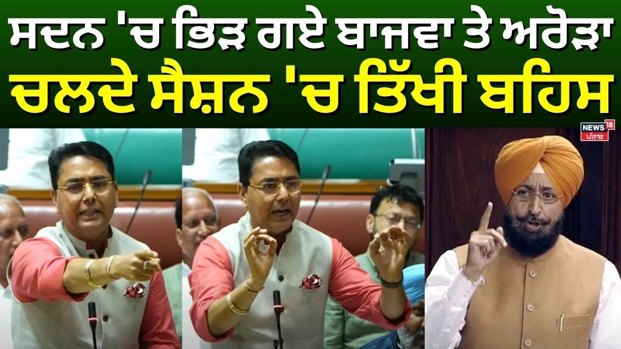 Partap Bajwa vs Aman Arora|ਸਦਨ 'ਚ ਭਿੜ ਗਏ ਬਾਜਵਾ ਤੇ ਅਰੋੜਾ, ਚਲਦੇ ਸੈਸ਼ਨ 'ਚ ਤਿੱਖੀ ਬਹਿਸ|Punjab Vidhan Sabha