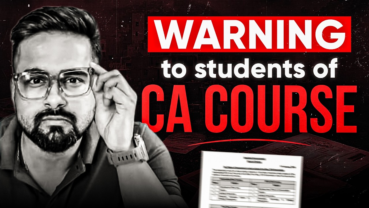 Warning for students of CA COURSE!! ft. CA CS Shantam Gupta
