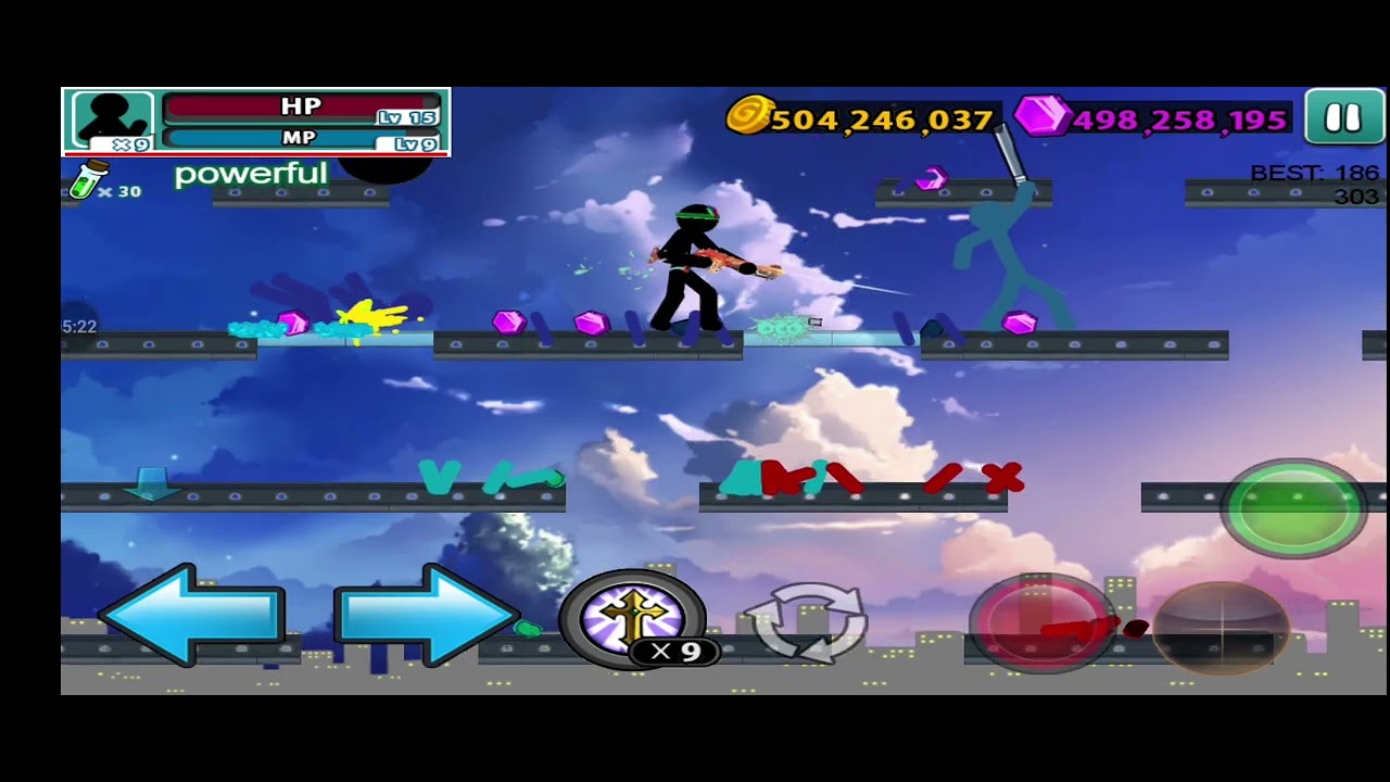 Jogando anger of stick do playmod que eu baixei 