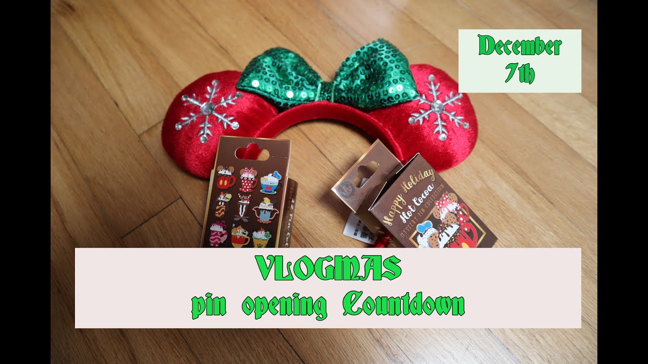 Disney Mystery Pin Vlogmas Advent calendar holiday countdown December 7th