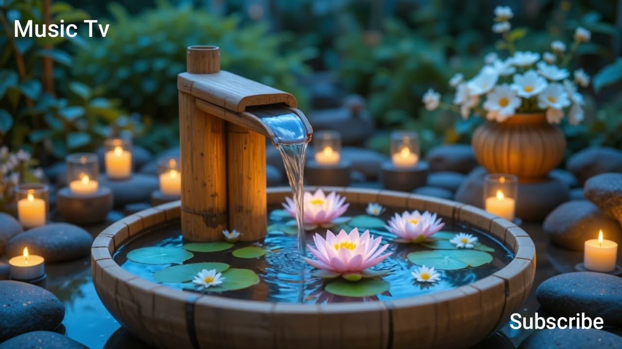 Relaxing music piano with water healing  Soothing Sounds Noise for Deeper Sleep 💤🎹