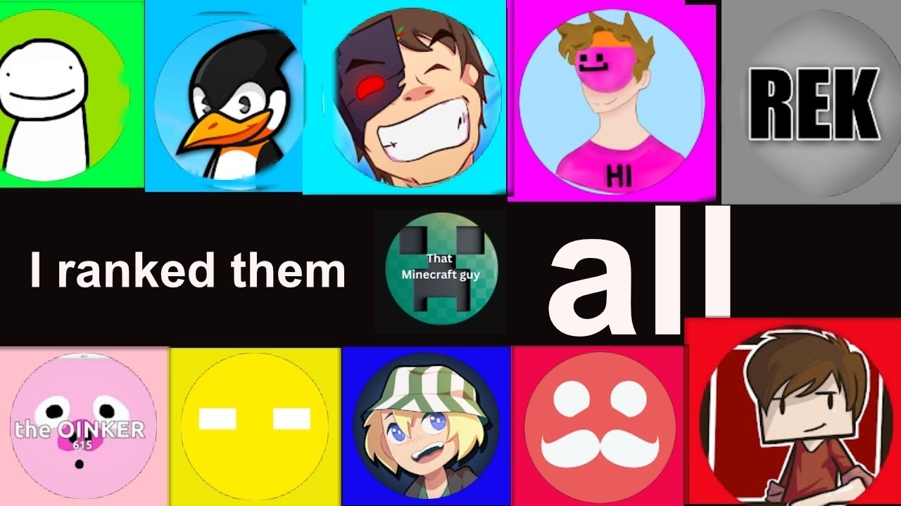 I Ranked the Top 10 Minecraft YouTubers!
