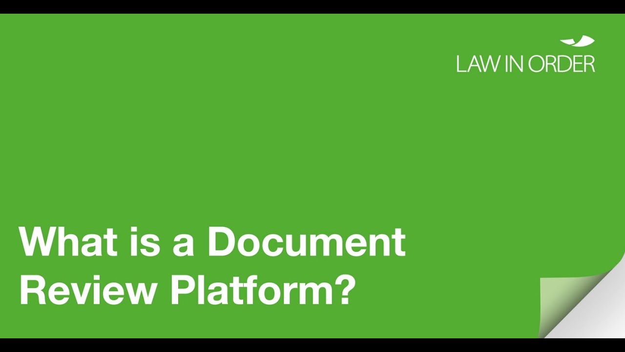 What is a Document Review Platform?