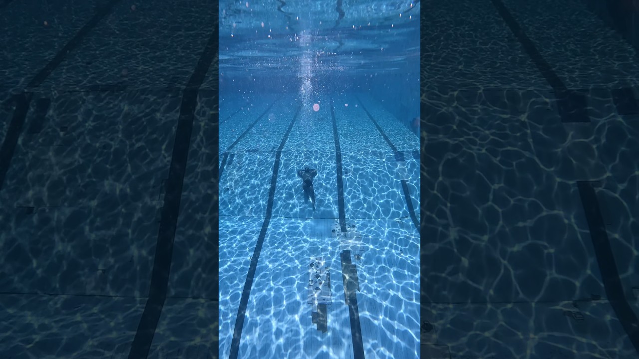 Feel the Depth of a Giant Pool 🔥 #swimming #swimmingpool