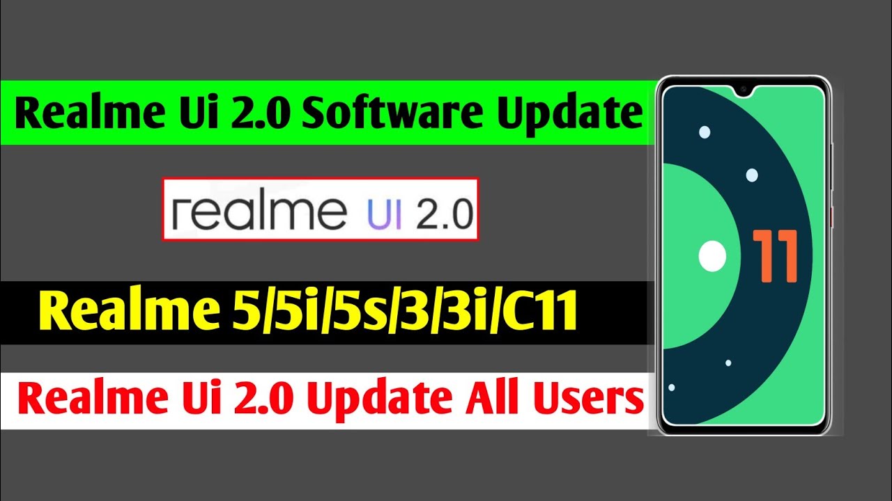 Software android 11 Update information Realme 2Pro/3i/5/C11/3/5s/5i Android 11