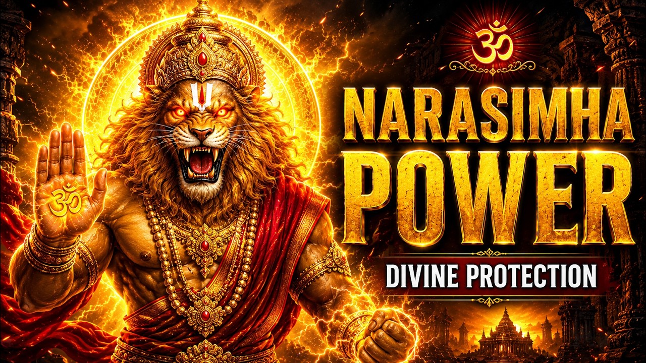 🕉️ NARASIMHA GAYATRI MANTRA 108 TIMES | POWERFUL PROTECTION FROM FEAR & NEGATIVE ENERGY