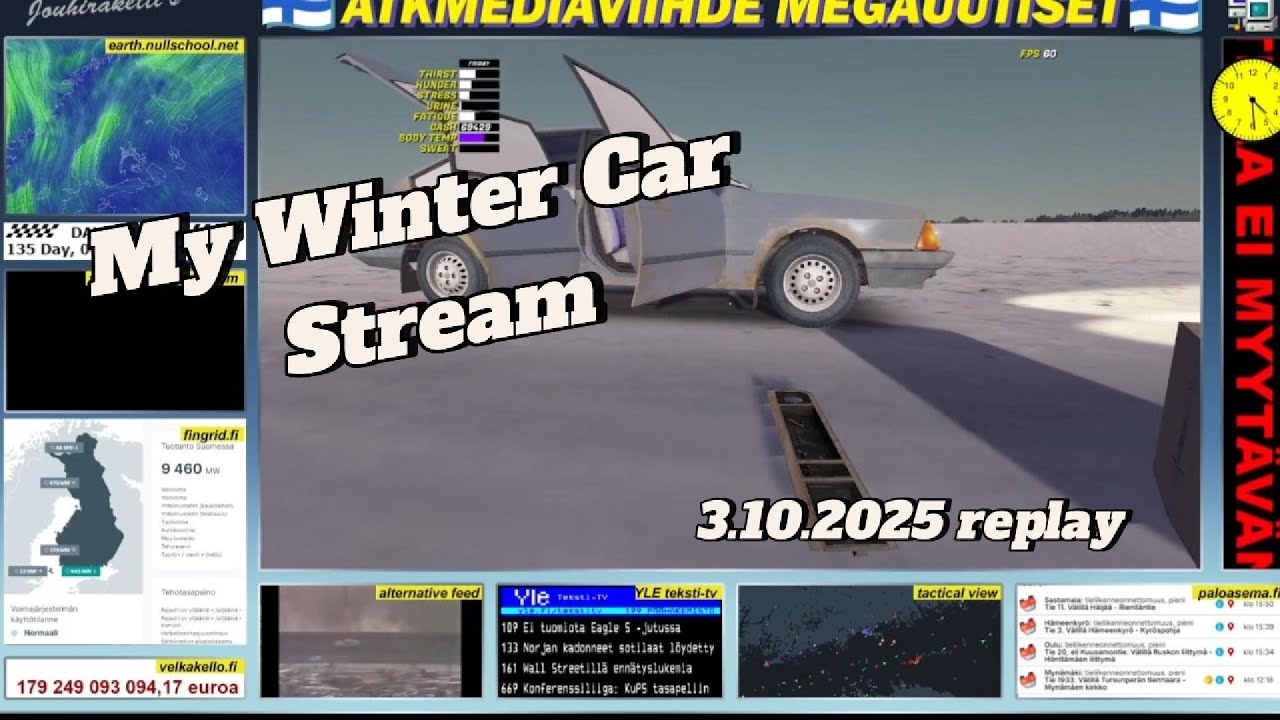 My Winter Car gameplay stream replay 3.10.2025