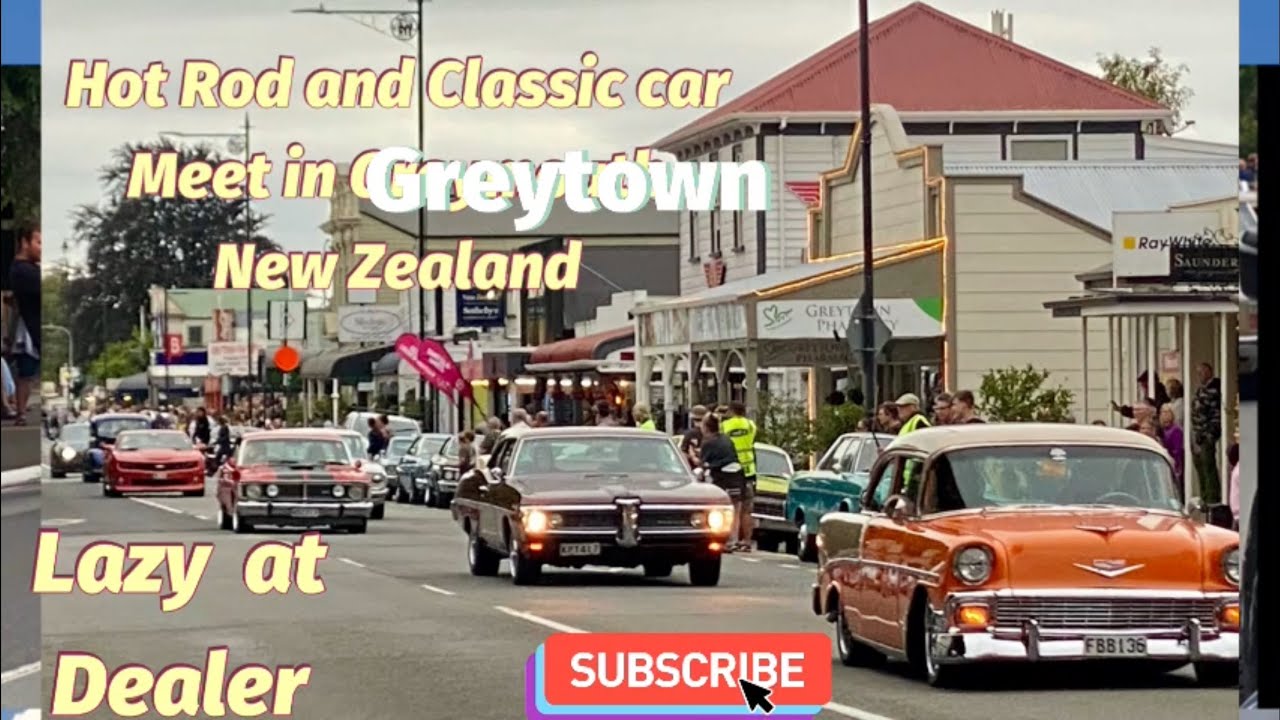 Classic cars and Hot Rods street meet  at New Zealand’s  Greytown