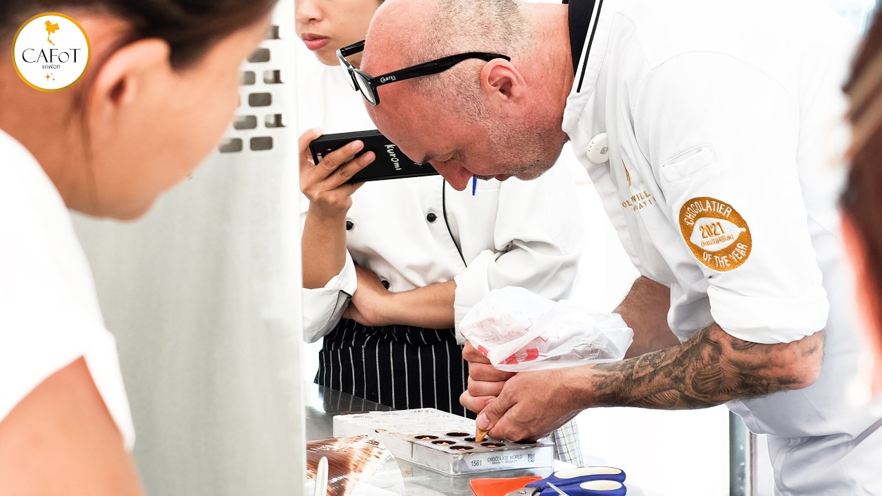 Olivier Willems chocolatier: a demonstration at CAFoT