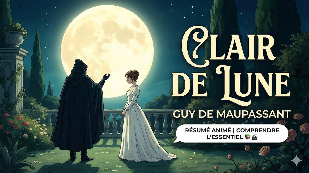 Clair de Lune - Guy de Maupassant | Résumé animé pour comprendre l’essentiel 📚🎬