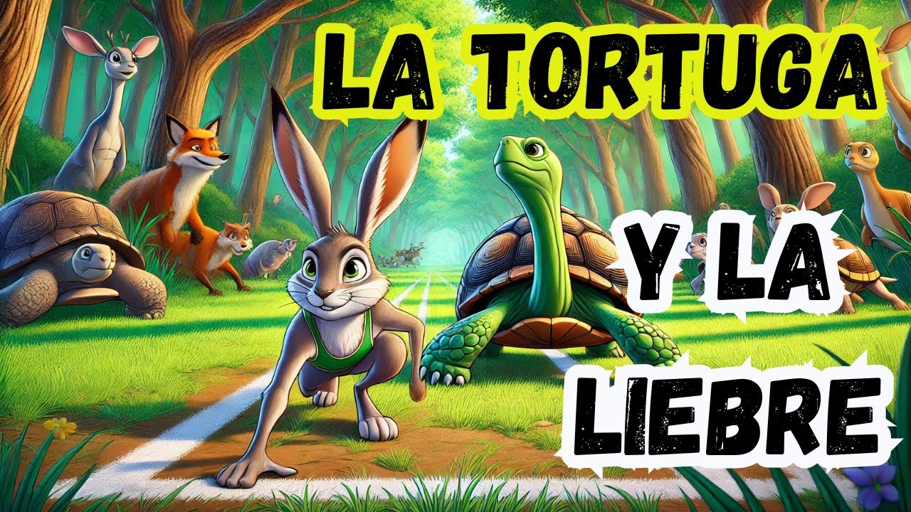 LA TORTUGA Y LA LIEBRE  🐢CUENTO para NIÑOS🌳Cuentos para DORMIR