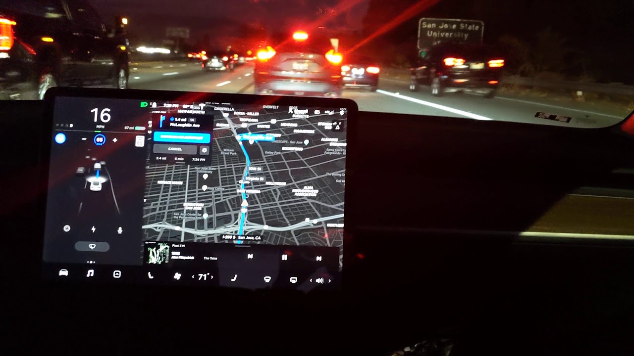 Tesla Model 3 v10 (2019.32.10.1) Autopilot test