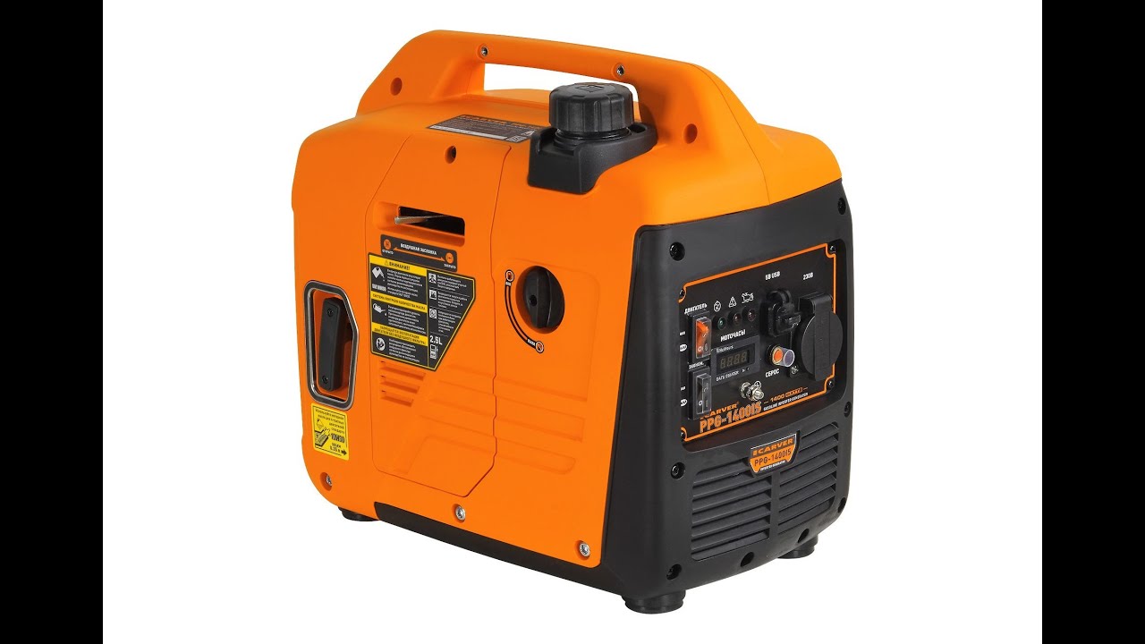 Распаковка и Обзор Электрогенератора бензинового Carver PPG-1400IS (2160р 4К)