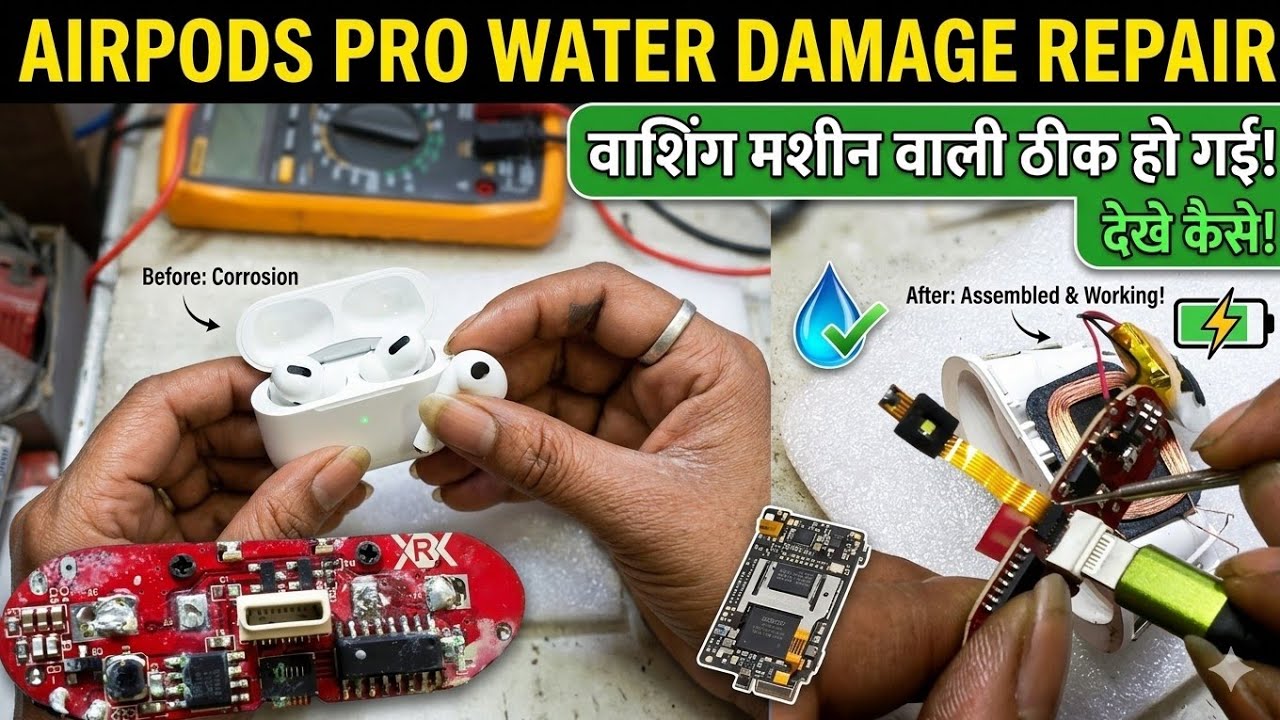 😭वाशिंग मशीन में धो दिया | AirPods Pro Water Damage Repair | How To Repair AirPods
