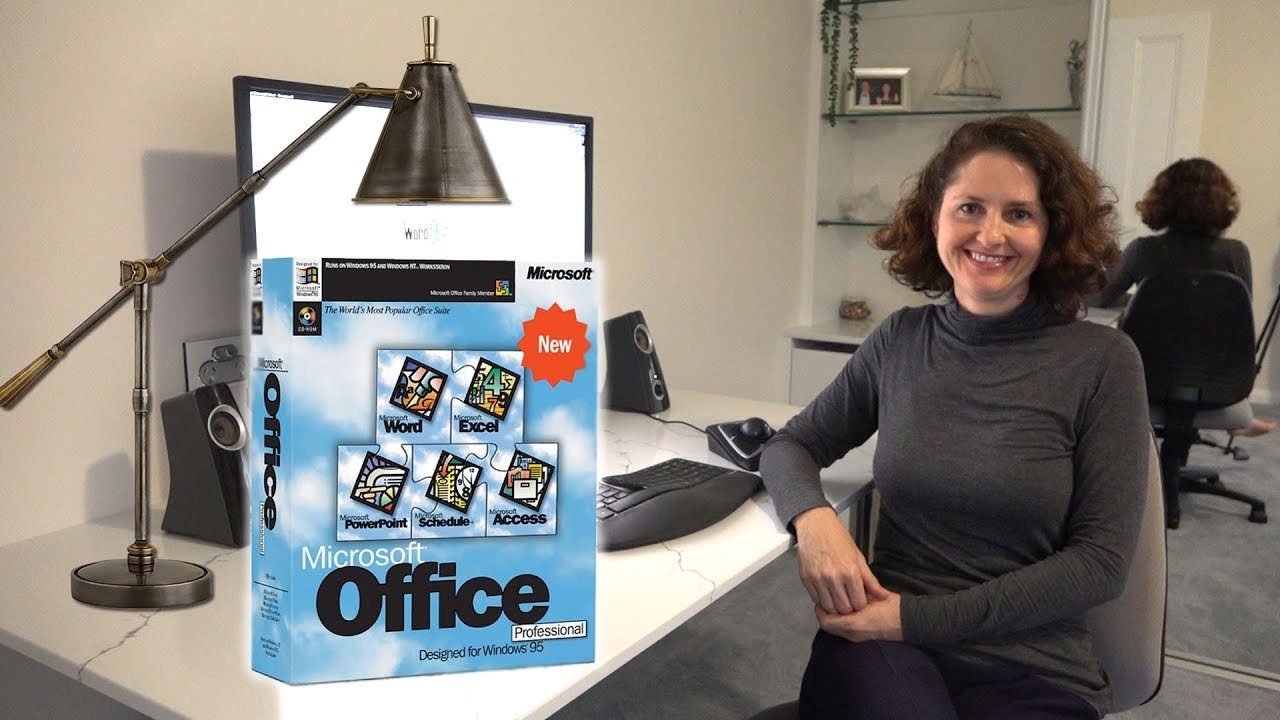 Mum Tries Out Microsoft Office 95 In Windows 95 (1995)