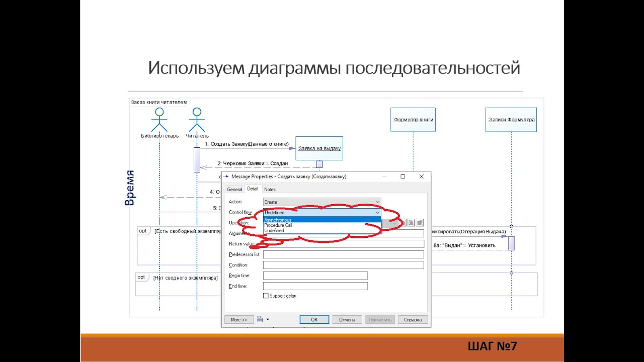 Диаграммы последовательности. Моделирование поведения. Обучение проектированию ПО. Часть 6 Тренинг 1