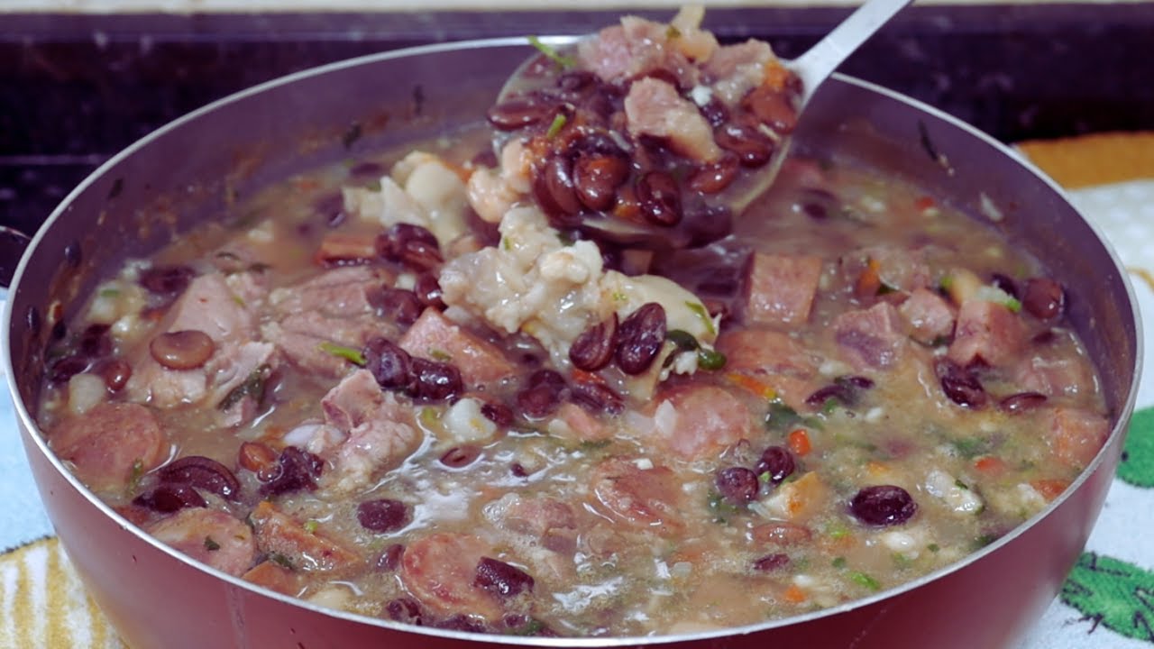 FAVA COM COSTELINHA DE PORCO E CARNE SECA A MELHOR RECEITA SEM AMARGAR