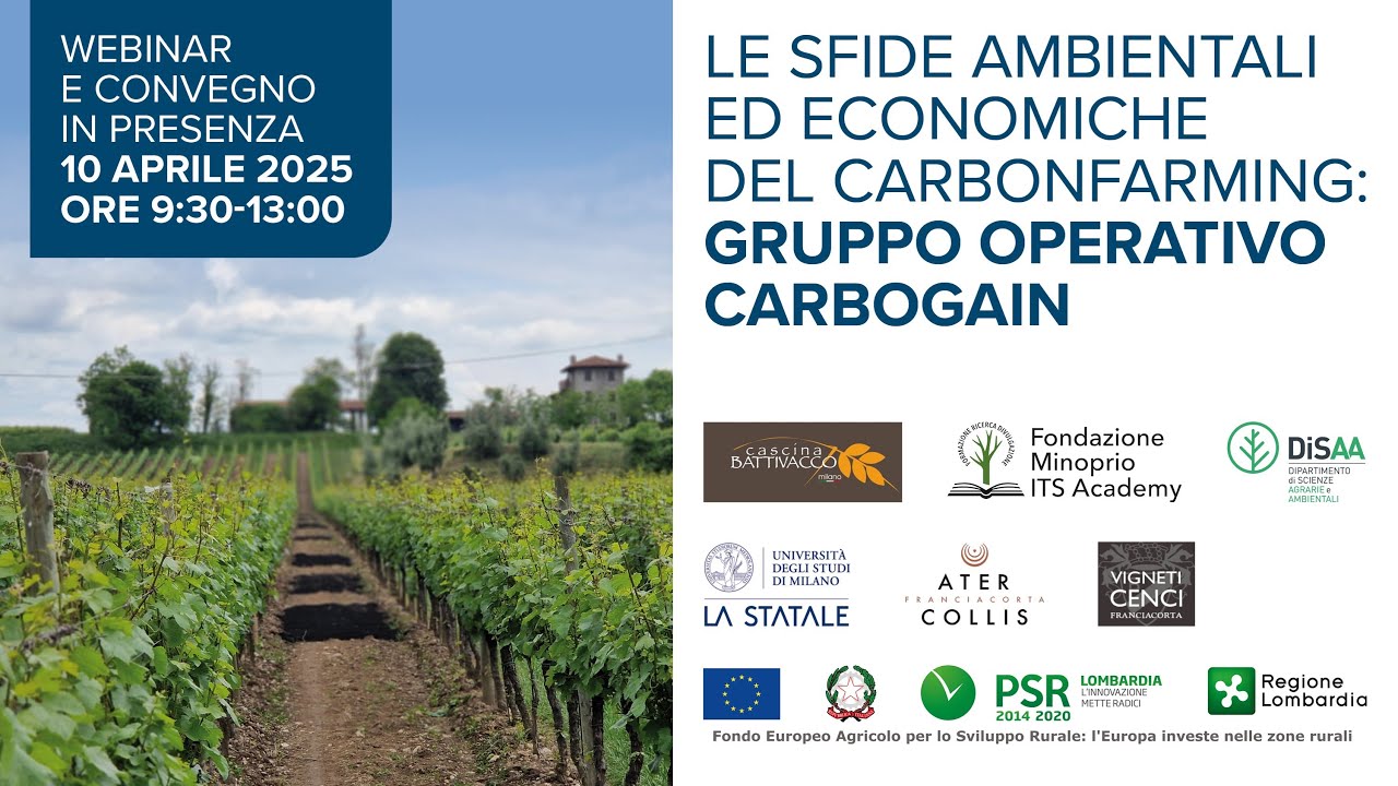 Le sfide ambientali ed economiche del carbonfarming: gruppo operativo CARBOGAIN