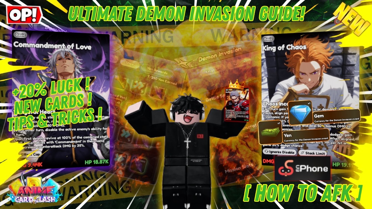 Ultimate Demon Invasion Guide! +20% Luck, NEW Cards & FAST Pack Farming! (Anime Card Clash)