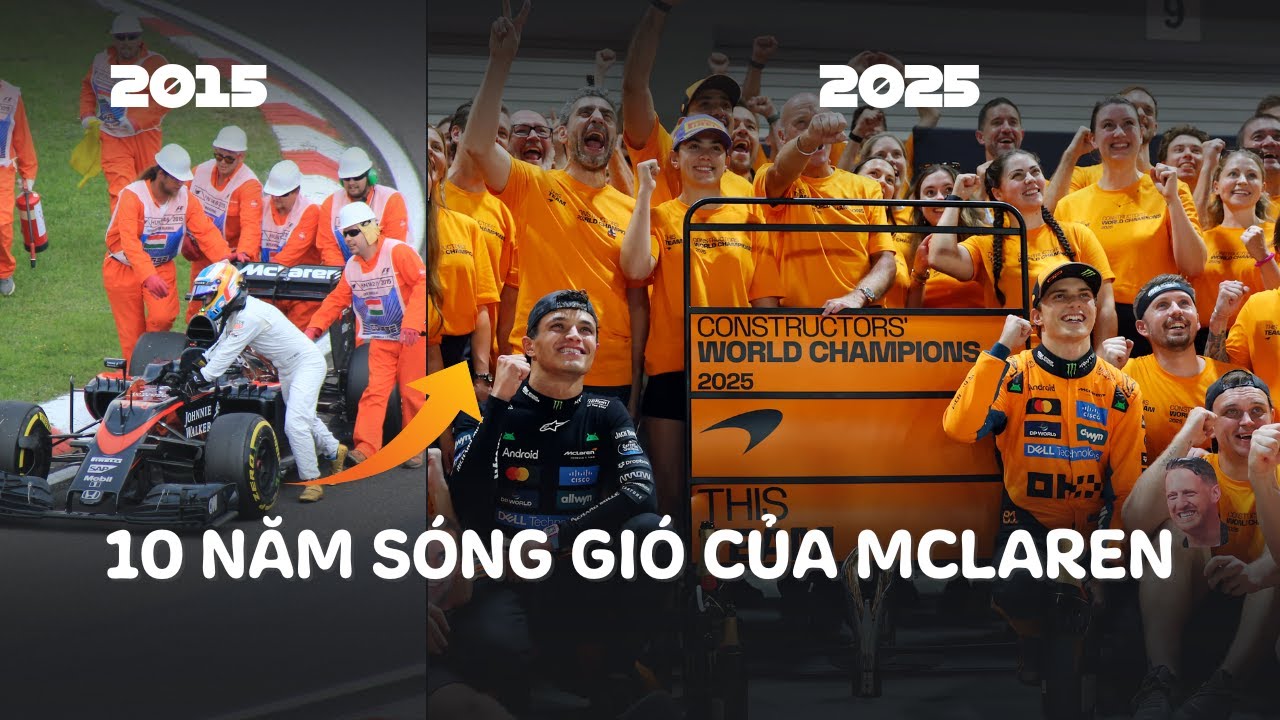 HÀNH TRÌNH ĐI LÊN TỪ VỰC THẲM TỚI ĐỈNH CAO CỦA MCLAREN TẠI F1