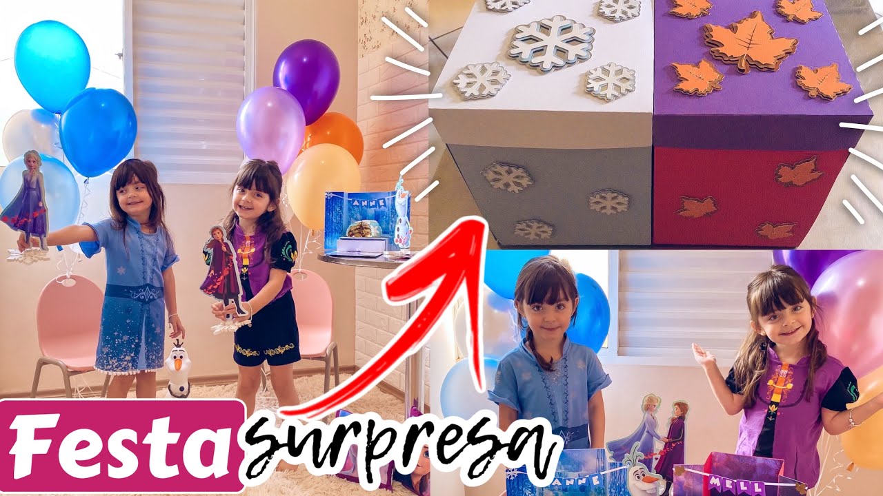 FIZ UMA FESTA COM A CAIXA SURPRESA QUE CHEGOU | Jéssica e as Gêmeas
