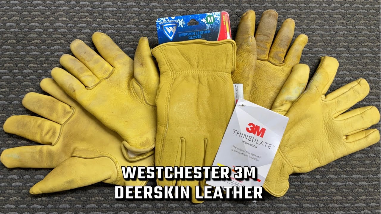 Deerskin leather gloves