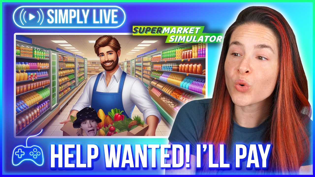 My Checkout Clerk Doesn't Want To Work Anymore (6/?) 🔴LIVE - Supermarket Simulator 🛒