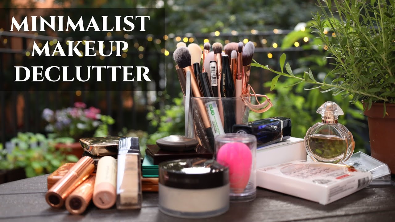 MINIMALIST MAKEUP COLLECTION DECLUTTER - LUXURY & DRUGSTORE | Level Blue